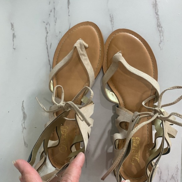 Women’s Gladiator Lace Up Zipper‎ Heel Sandals Size 8M - Picture 6 of 11